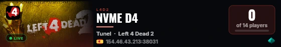 NVME D4 live status badge
