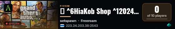 ⚙️ ^6HiaKob Shop ^12024^0HKS ^3SS^11 🩸 เข้าได้เลยไม่ต้องมีไวริส live status badge