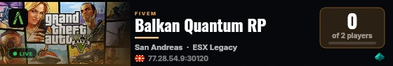 Balkan Quantum RP live status badge