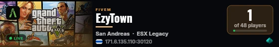 EzyTown live status badge