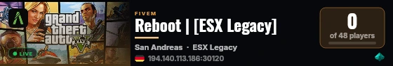 Reboot | [ESX Legacy] live status badge