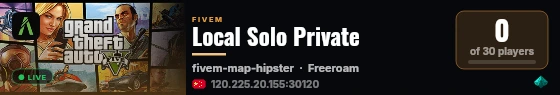 Local Solo Private live status badge