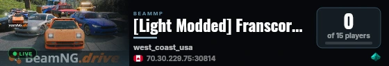 [Light Modded] Franscorack BeamMP Server live status badge