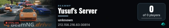 Yusuf's Server live status badge