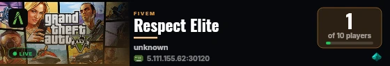 Respect Elite live status badge