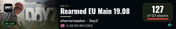 Rearmed EU Main 19.08 live status badge