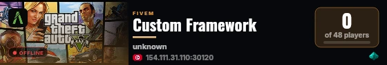 Custom Framework live status badge