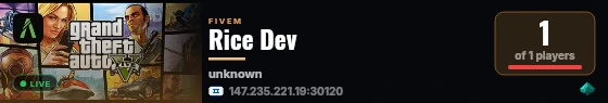 Rice Dev live status badge