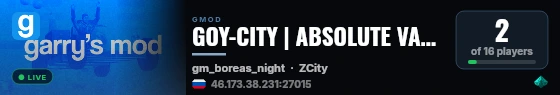 GOY-CITY | ABSOLUTE VANILLA live status badge
