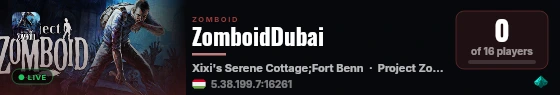 ZomboidDubai live status badge