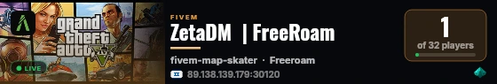 ZetaDM  | FreeRoam live status badge