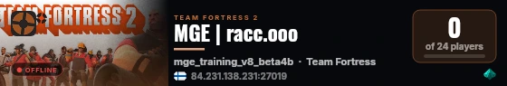 MGE | racc.ooo live status badge