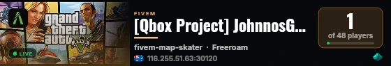 [Qbox Project] JohnnosGarage live status badge