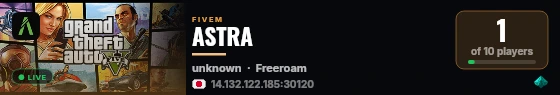 ASTRA live status badge