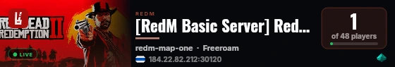 [RedM Basic Server] RedM Test live status badge