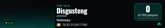 Disgusteng live status badge