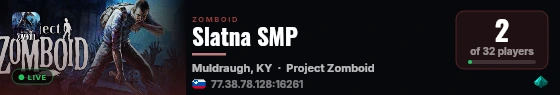 Slatna SMP live status badge