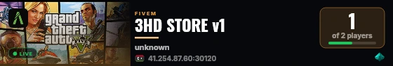 3HD STORE v1 live status badge