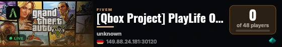 [Qbox Project] PlayLife Online live status badge