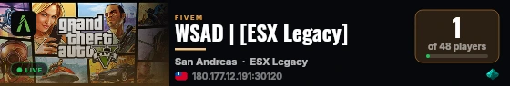 WSAD | [ESX Legacy] live status badge