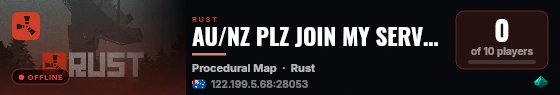 AU/NZ PLZ JOIN MY SERVER live status badge