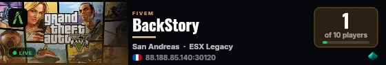 BackStory live status badge