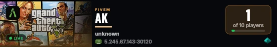 AK live status badge