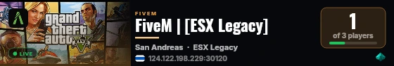 FiveM | [ESX Legacy] live status badge