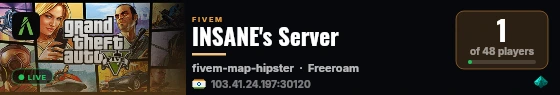 INSANE's Server live status badge