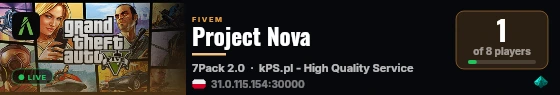 Project Nova live status badge