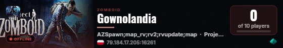 Gownolandia live status badge
