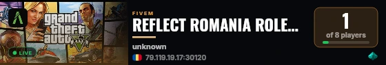 REFLECT ROMANIA ROLEPLAY live status badge