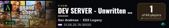 DEV SERVER - Unwritten RP live status badge