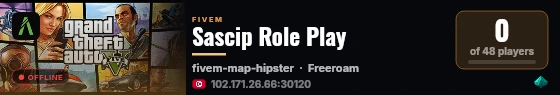 Sascip Role Play live status badge