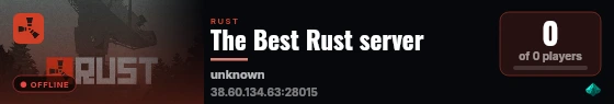 The Best Rust server live status badge