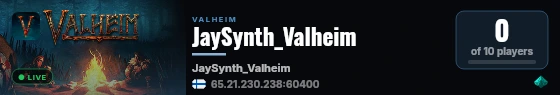 JaySynth_Valheim live status badge