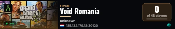 Void Romania live status badge
