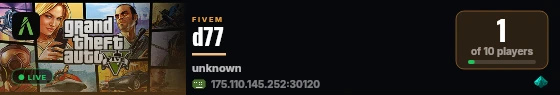 d77 live status badge