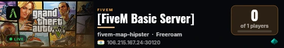 [FiveM Basic Server] live status badge