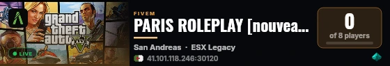 PARIS ROLEPLAY [nouveaux] [Fa] live status badge