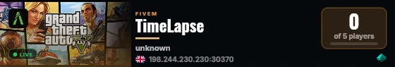 TimeLapse live status badge