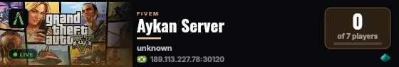 Aykan Server live status badge