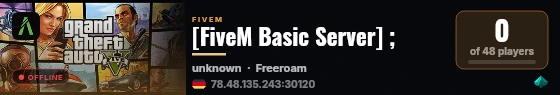 [FiveM Basic Server] ; live status badge