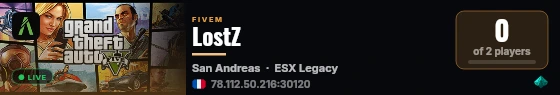 LostZ live status badge