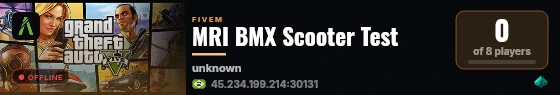 MRI BMX Scooter Test live status badge