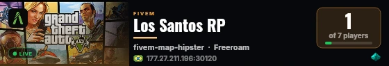 Los Santos RP live status badge
