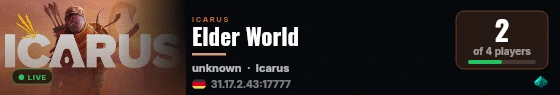 Elder World live status badge