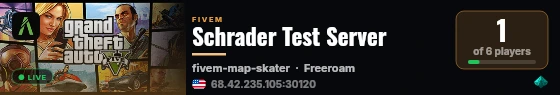 Schrader Test Server live status badge