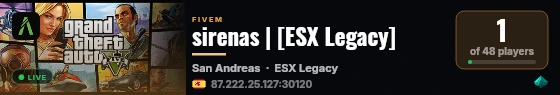 sirenas | [ESX Legacy] live status badge