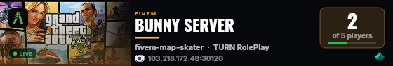 BUNNY SERVER live status badge